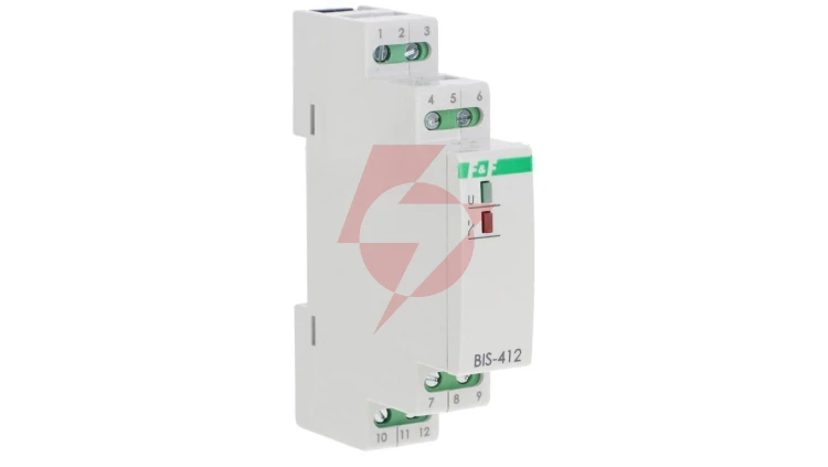 Przekaźnik bistabilny grupowy z pamięcią, na szynę DIN, 24V BIS-412M-24V