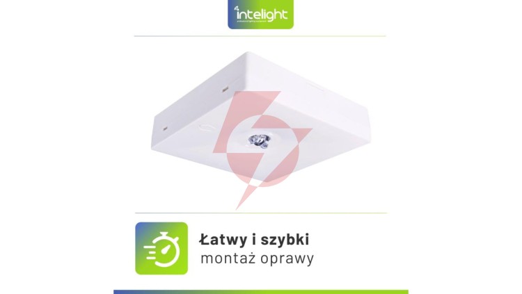 Oprawa awaryjna natynkowa STARLET QUAD SOH 350 NM 2H AT / soczewka otwarta do pomieszczeń wysokich / 92875