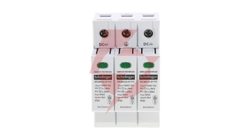 Ogranicznik przepięć 3P 8kA DC 1000V Typ T1+T2 SCHELINGER A53-SPD-MOV-DC-3P