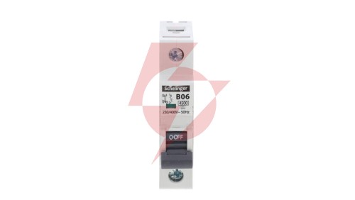Wyłącznik nadprądowy 1P B 6A 4,5kA AC SCHELINGER A02-G7-1P-B06