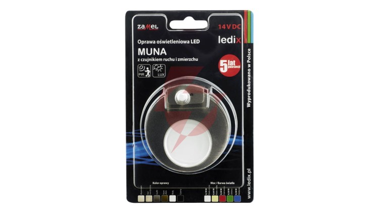 Oprawa schodowa LED Muna pt 14V DC regulowany czujnik GRF biała neutralna LED10221637