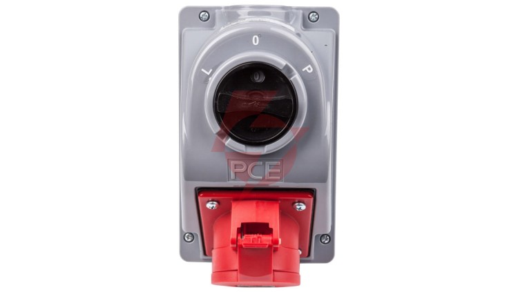 Gniazdo stałe z wyłącznikiem L-0-P 32A 4P 400V IP44 COMBO-POL 960624401W