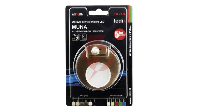 Oprawa schodowa LED Muna pt 14V DC regulowany czujnik ZLO biała neutralna LED10221647