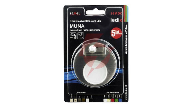 Oprawa schodowa LED Muna pt 14V DC regulowany czujnik STA biała neutralna LED10221627