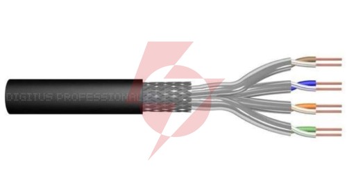 Kabel teleinformatyczny S/FTP kat.7 PE zewnętrzny suchy czarny Fca DK-1741-V-05-OD /50m/