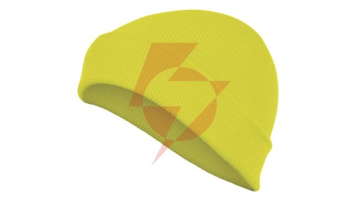Czapka do ochrony przed zimnem z dzianiny akrylowej żółta fluo JURA*JATU