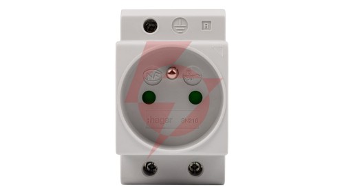 Gniazdo modułowe 2P+Z 10A 250V na szynę SN216