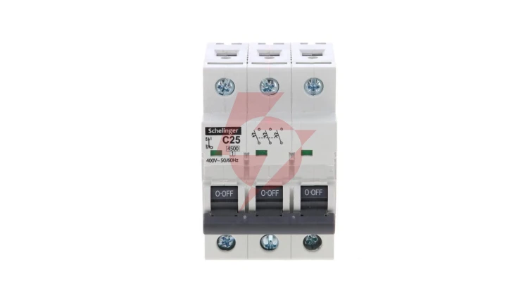 Wyłącznik nadprądowy 3P C 25A 6kA AC SCHELINGER A02-G7-3P-C25