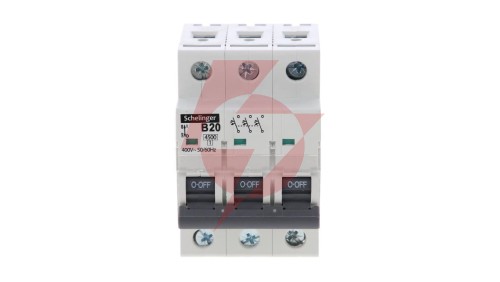 Wyłącznik nadprądowy 3P B 20A 4,5kA AC SCHELINGER A02-G7-3P-B20