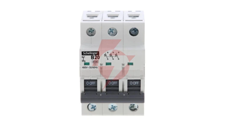 Wyłącznik nadprądowy 3P B 20A 4,5kA AC SCHELINGER A02-G7-3P-B20