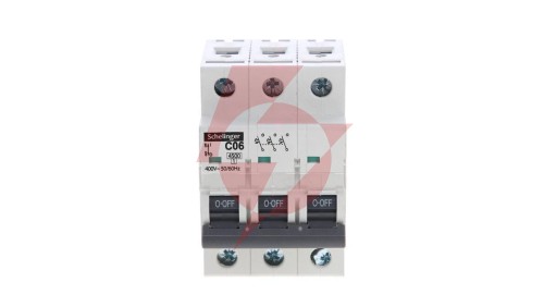 Wyłącznik nadprądowy 3P C 06A 4,5kA AC SCHELINGER A02-G7-3P-C06