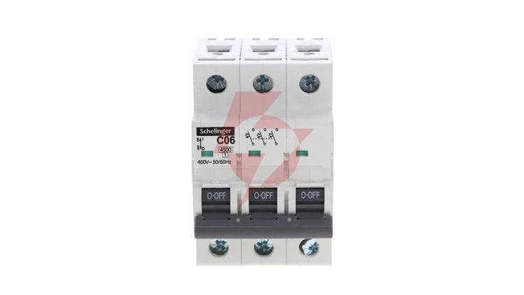Wyłącznik nadprądowy 3P C 06A 4,5kA AC SCHELINGER A02-G7-3P-C06