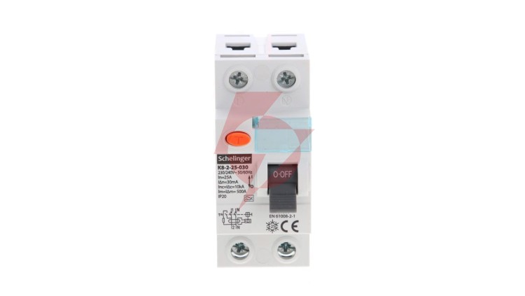 WYŁĄCZNIK RÓŻNICOWOPRĄDOWY A 2P 25A 30mA SCHELINGER A03-K8-2-25-030