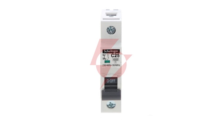 Wyłącznik nadprądowy 1P C 25A 4,5kA AC SCHELINGER A02-G7-1P-C25