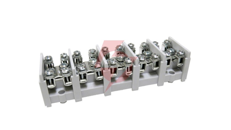 Odgałęźnik instalacyjny 5-torowy (1x35mm² 4x16mm²) LZ5*35/16wyk.11 (bez pokrywy) mocowanie do podłoża, szary 84025002