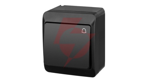 HERMES Łącznik zwierny hermetyczny dzwonek IP44 czarny IP44 0337-09