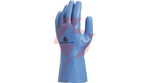 Rękawice z lateksu na wkładzie z dżerseju dł. 30 cm kolor niebieski rozmiar 8/9 MAIN VE920BL08