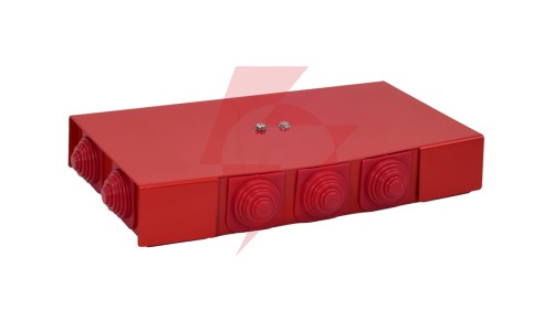 Puszka przeciwpożarowa PIP-2AN P3x3x6, prostokątna, E90, przelotowa 3x3x6mm2, wymiary 125x36x225mm czerwony 84622636