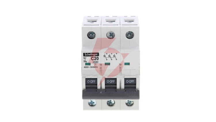 Wyłącznik nadprądowy 3P C 20A 6kA AC SCHELINGER A02-G7-3P-C20