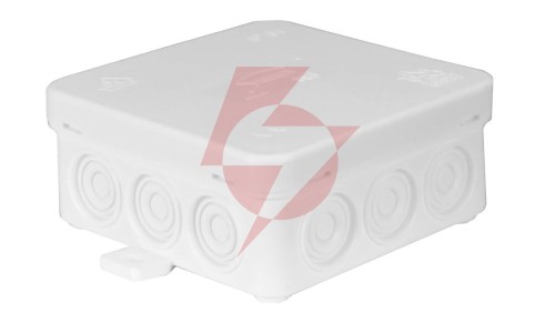Puszka n/t hermetyczna z dławicą zintegrowaną 85x85x39mm IP54 biała N6 83006006