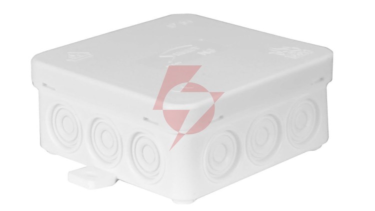 Puszka n/t hermetyczna z dławicą zintegrowaną 85x85x39mm IP54 biała N6 83006006