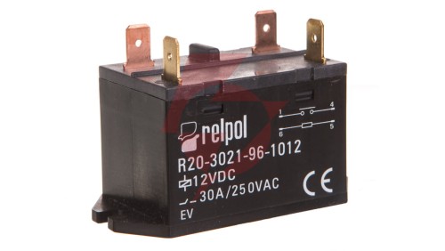 Przekaźnik przemysłowy 1Z 30A 12V DC AgSnO2 R20-3021-96-1012 2611748