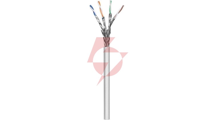 Kabel Skrętka Kat 6A S/FTP linka PIMF szara 100 procent miedzi ITP-C6A-FLS305 /305m/