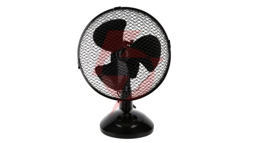 Wentylator biurkowy średnica 23 cm czarny 21W 2 prędkości przewód 1,5 m VO0021