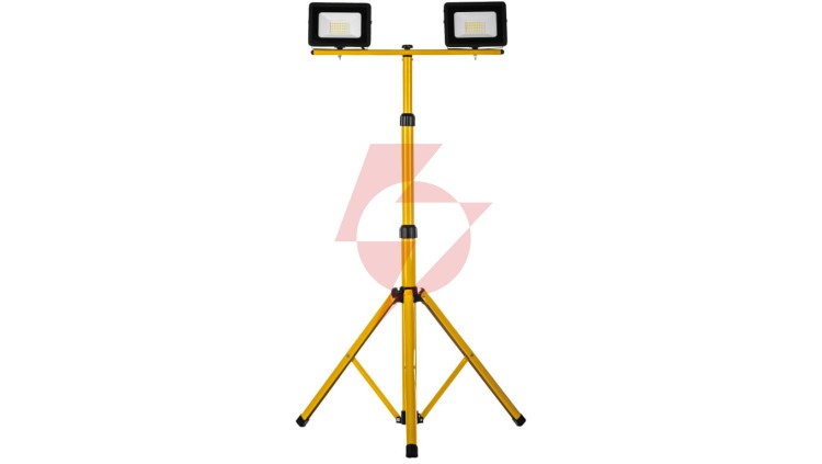 Projektor LED na statywie żółty 2x30W 2x2350lm IP65 6400K SL-S01