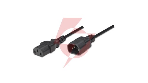 Przedłużacz Kabel Zasilający IEC320 C13 na C14 250V/10A 50cm ICOC 03-NC-005
