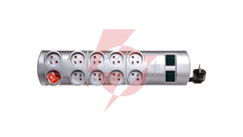 Listwa zasilająca Primera-Line 2m 10 gniazd srebrna H05VV-F 3G1,5 1153394120