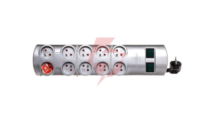 Listwa zasilająca Primera-Line 2m 10 gniazd srebrna H05VV-F 3G1,5 1153394120