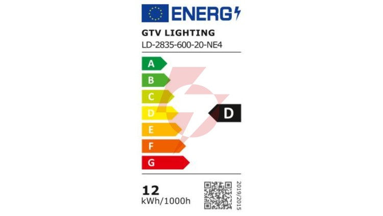 Taśma Flash 2835, 600 LED neutralny biały, 60W, bez żelu 10mm, Rolka 5m, 12V (2 kable)