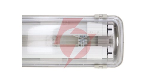 Oprawa hermetyczna ze świetlówkami LED 2x9W 60cm 4000K 1584lm Szara IP65 ABS + PS 67,5x11,3x5cm VO2812