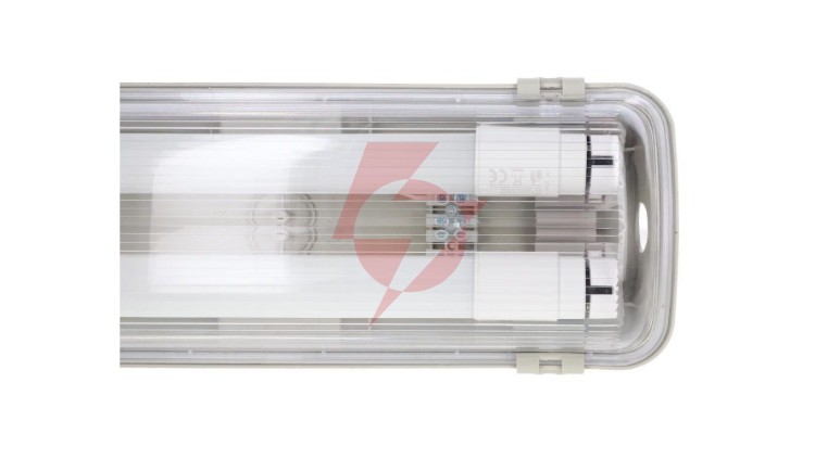 Oprawa hermetyczna ze świetlówkami LED 2x9W 60cm 4000K 1584lm Szara IP65 ABS + PS 67,5x11,3x5cm VO2812