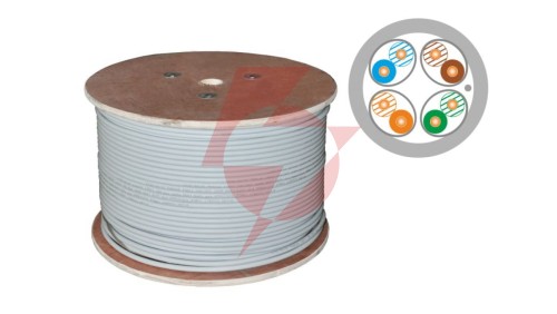 Kabel teleinformatyczny U/FTP kat.6A LSOH B2ca (10Gb/s) szary ALANTEC /500m/