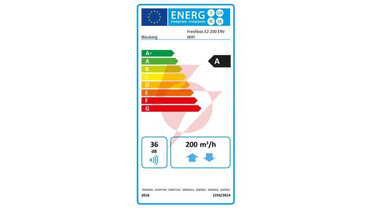 Centrala wentylacyjna 200 m3/h Freshbox E2-200 ERV WiFi FRESHBOXE2-200WIFIERV