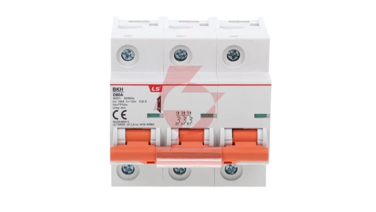 Wyłącznik nadprądowy 3P D 80A 10kA AC BKH 06110350R0