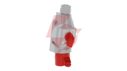 Gniazdo wt.izol.stałe 32A/400V 3P+Z z przełącz.0-1 186