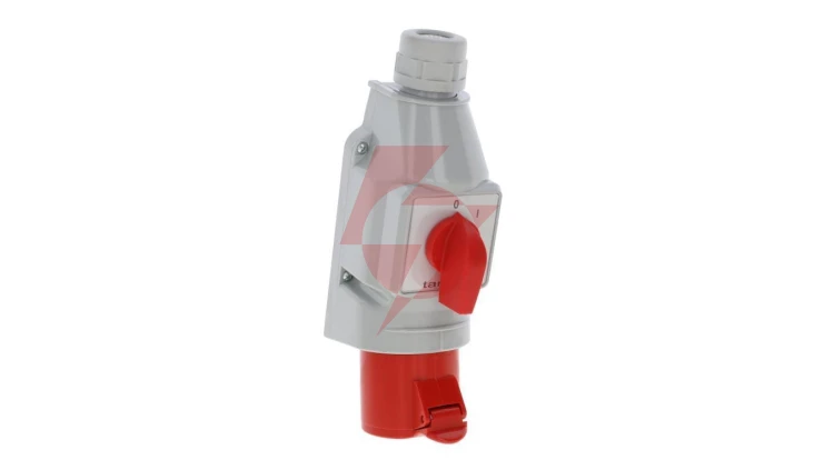 Gniazdo wt.izol.stałe 32A/400V 3P+Z z przełącz.0-1 186