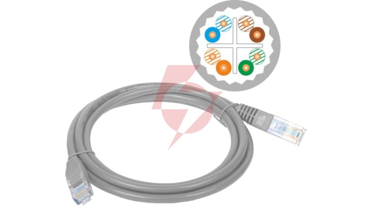Patch-cord U/UTP kat.6A LSOH 1.0m szary KKU6ASZA1.0