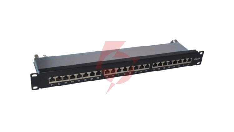 Patch panel STP kat.6A 24 porty LSA 1U PK040