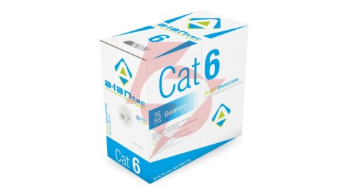 Kabel teleinformatyczny U/UTP kat.6 PVC Eca szary ALANTEC /305m/