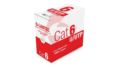 Kabel teleinformatyczny U/UTP kat.6 PVC Eca szary Q-LANTEC /305m/