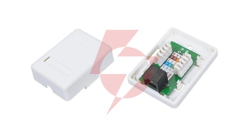 Gniazdo natynkowe UTP kat.5e 1xRJ45 GN001