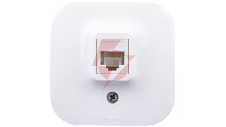 FORIX Gniazdo komputerowe pojedyncze RJ45 kat.5e UTP białe 782424