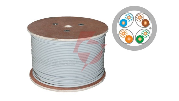 Kabel teleinformatyczny U/FTP kat.6A LSOH Dca (10Gb/s) szary ALANTEC /500m/