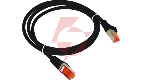 Patch-cord F/UTP kat.6 PVC 2.0m czarny KKS6CZA2.0
