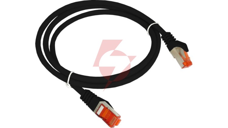 Patch-cord F/UTP kat.6 PVC 2.0m czarny KKS6CZA2.0