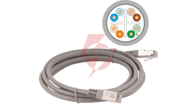 Patch-cord F/UTP kat.6 PVC 0.5m szary KKS6SZA0.5
